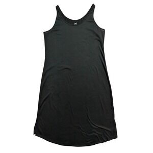Natori Black Tank Shift Dress Sleeveless Stretch Knit Womens Small Minimalist
